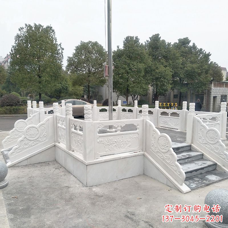 海南校园广场石雕升旗台