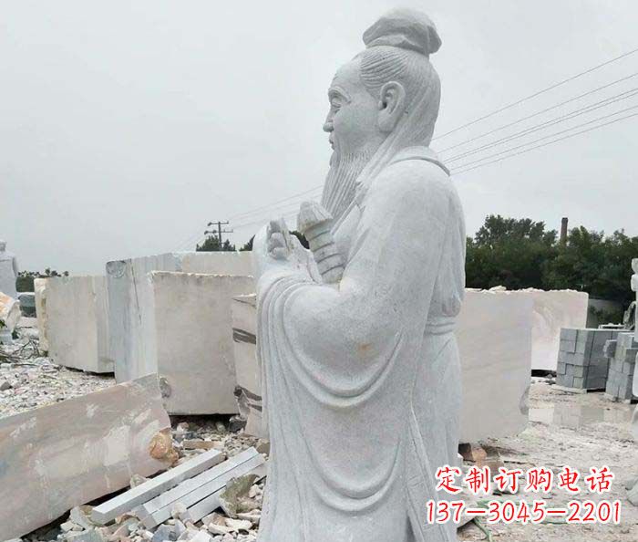 海南校园景观孔子石雕