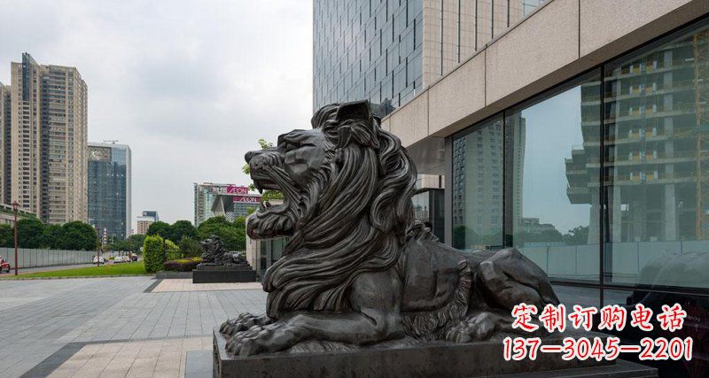 海南银行铜狮子汇丰狮铜雕