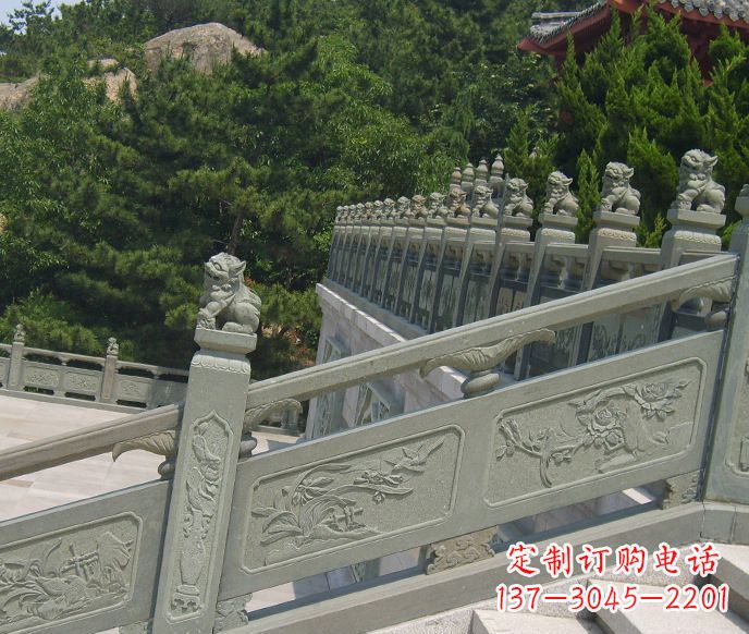 海南园林仿古石栏板景观石雕 (4)