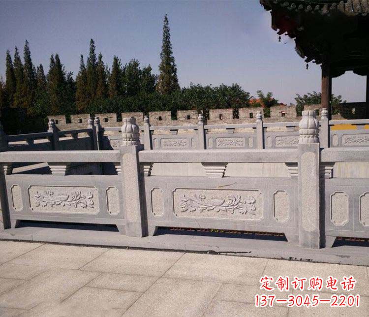 海南园林仿古石栏板景观石雕 (2)