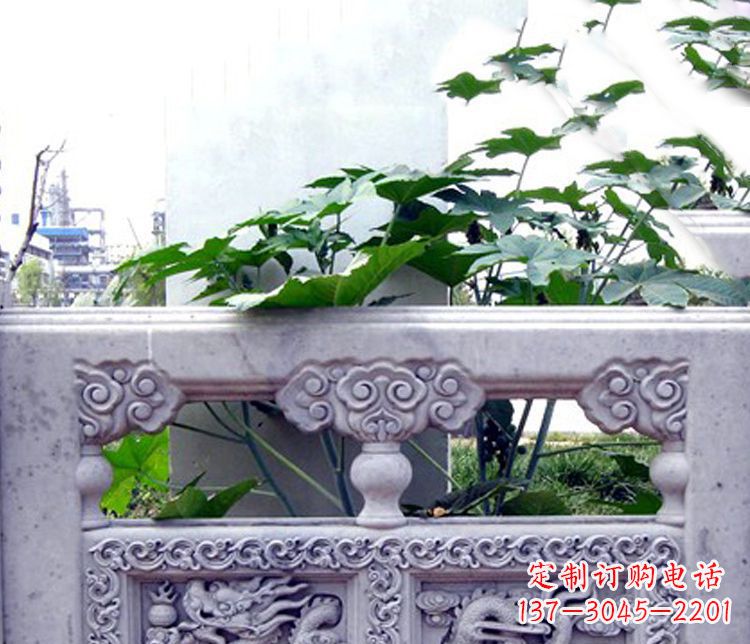 海南园林仿古石栏板景观石雕 (6)