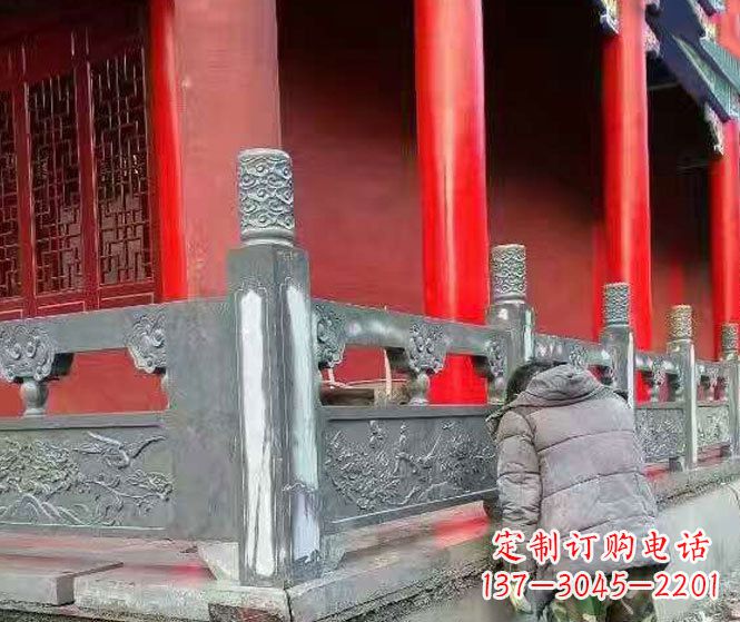 海南园林仿古石栏板景观石雕 (9)