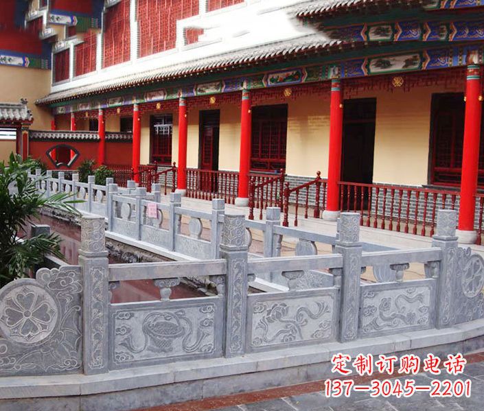 海南园林仿古石栏板景观石雕 (12)