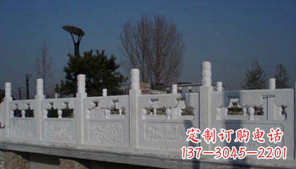 海南园林汉白玉栏板景观石雕