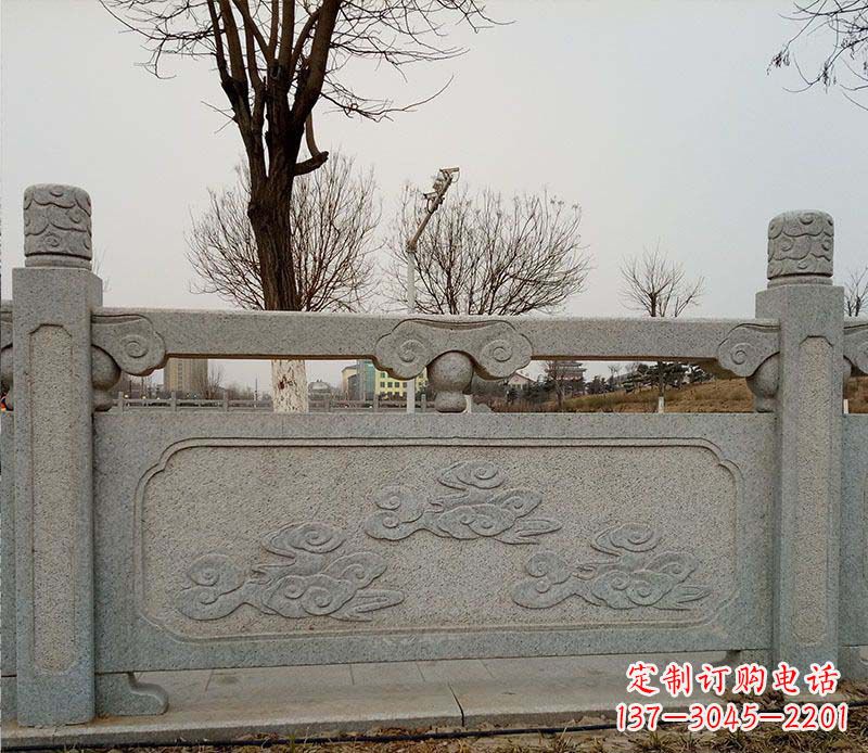 海南园林护城河石栏板景观石雕