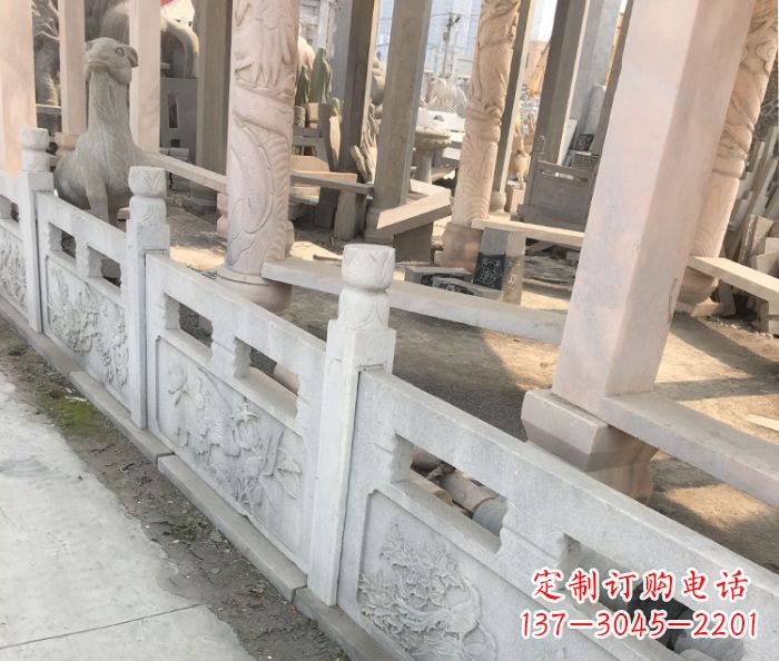 海南园林景观大理石浮雕栏板石雕