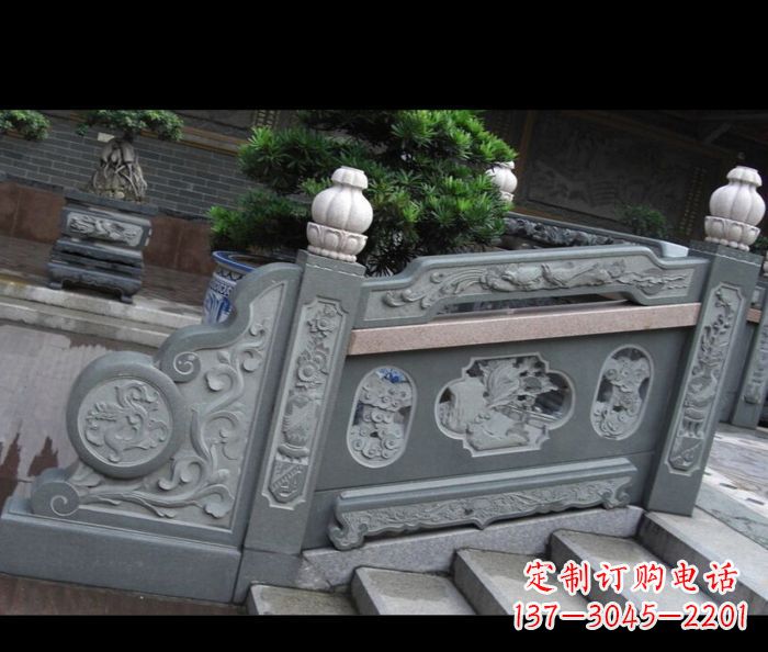 海南园林景观大理石栏板雕塑 (6)