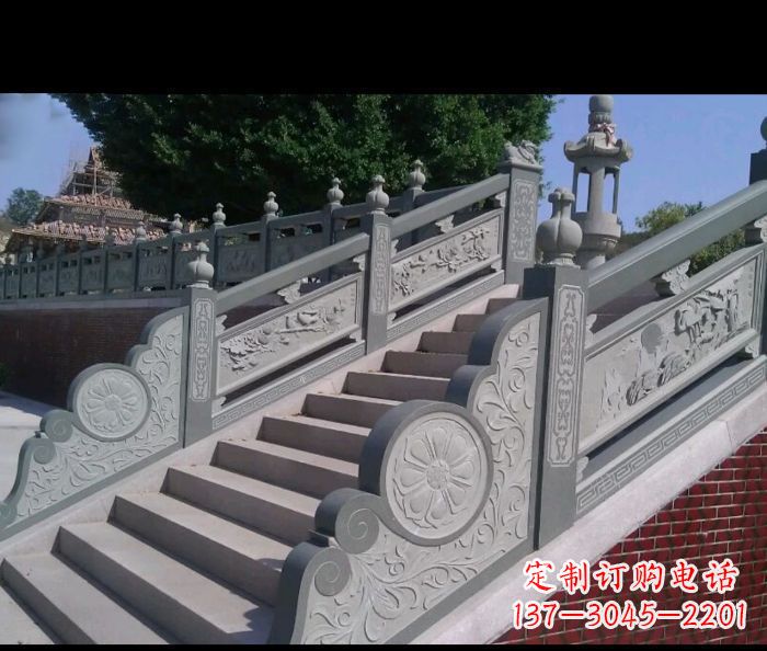 海南园林景观大理石栏板雕塑 (4)