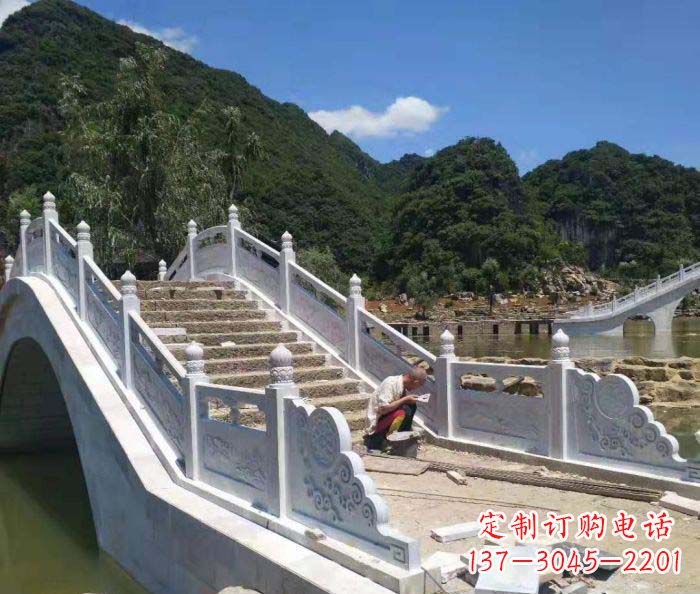 海南园林景观大理石桥栏板石雕_1