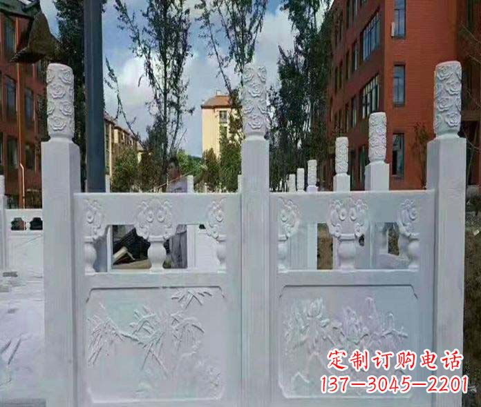 海南园林景观大理石桥栏板石雕_2
