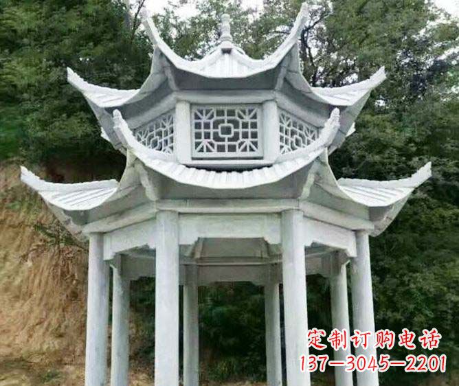 海南园林景观多层凉亭石雕