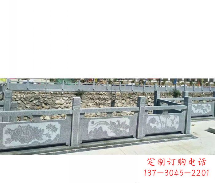 海南园林景观仿古石雕栏板 (5)