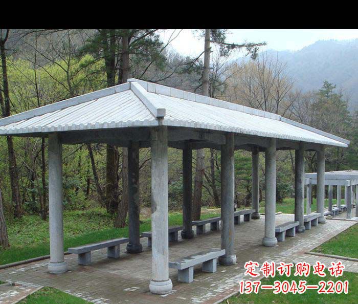 海南园林景观仿古石雕长廊