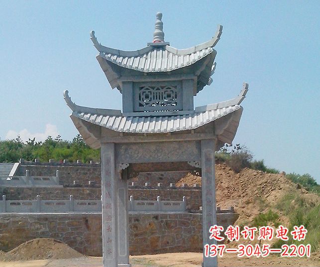海南园林景观仿古石雕凉亭