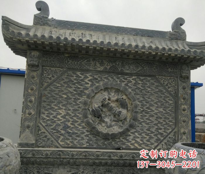 海南园林景观仿古石雕影壁