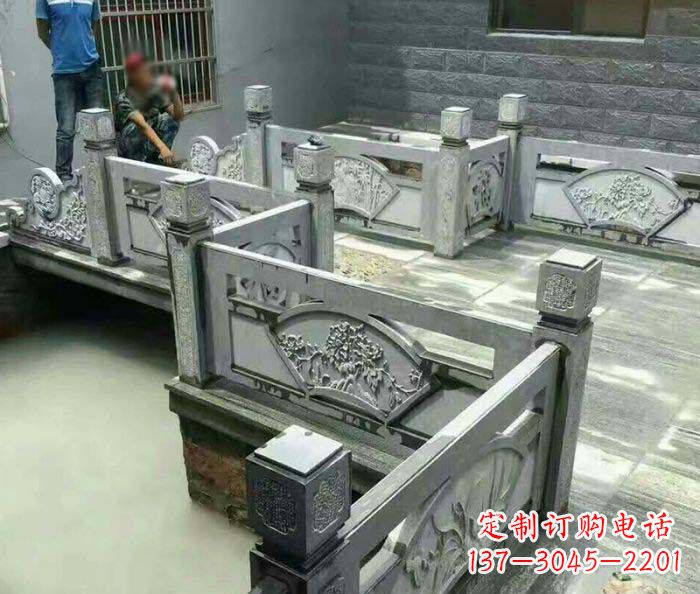 海南园林景观仿古石浮雕栏板 (4)