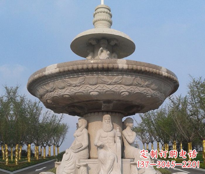 海南园林景观西方人物喷泉石雕 (2)