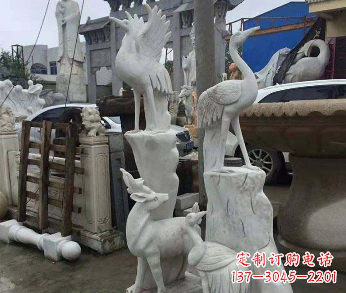 海南园林景观仙鹤石雕