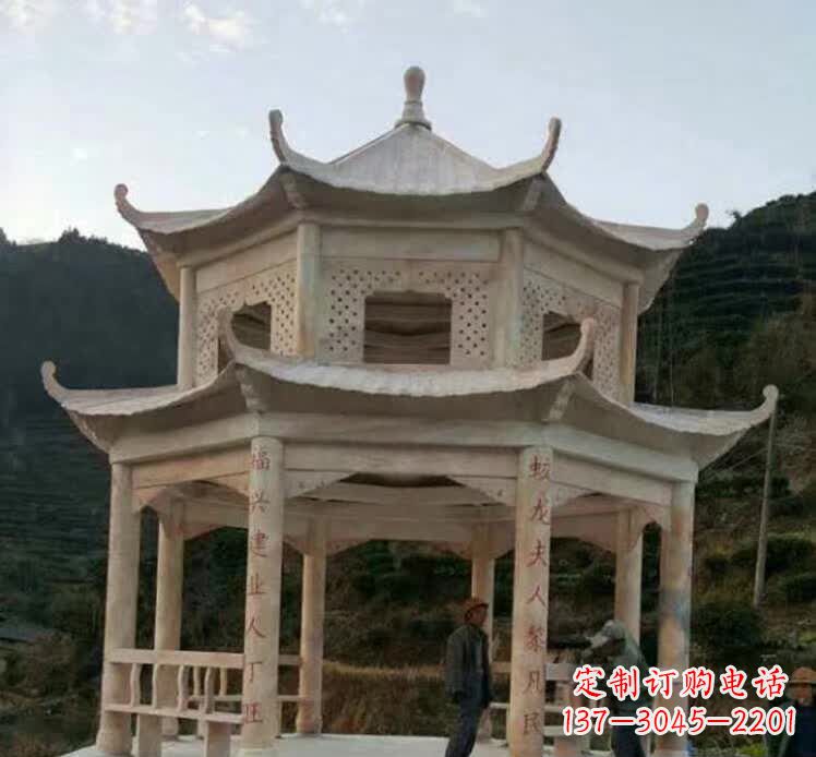 海南园林石雕凉亭