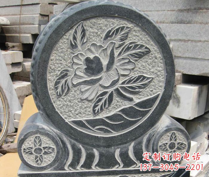 海南招财抱鼓石仿古石门墩