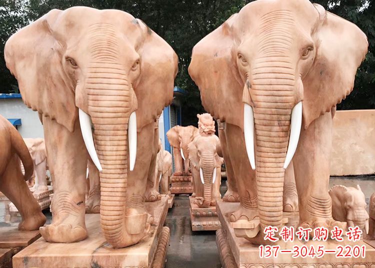 海南招财大象石雕