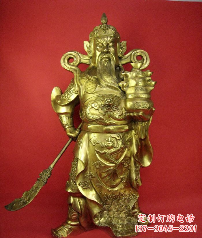 海南招财关公铜雕