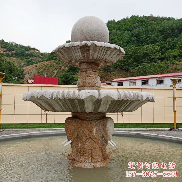 海南中式喷泉石雕