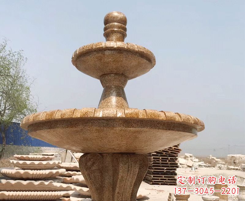 海南中式石雕喷泉