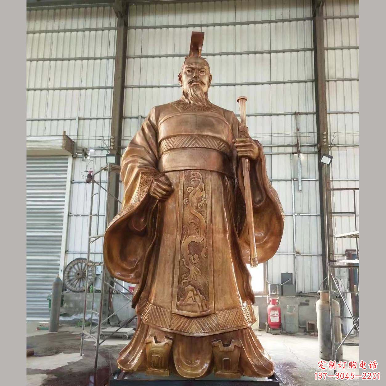 海南铸铜汉武帝雕塑