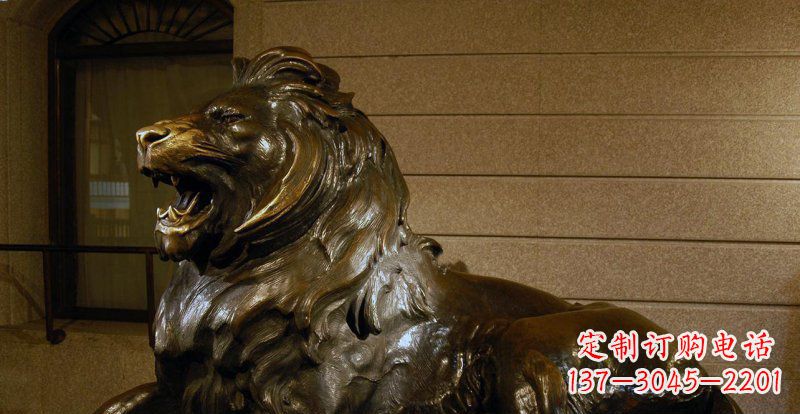 海南铸铜狮子铜雕 (2)